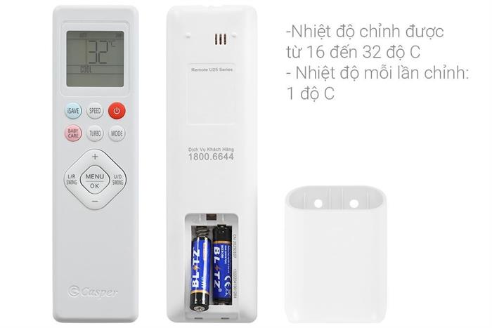 Điều Hòa Casper Inverter 12000 BTU 2 Chiều QH-12IU36A - Mẫu 2025